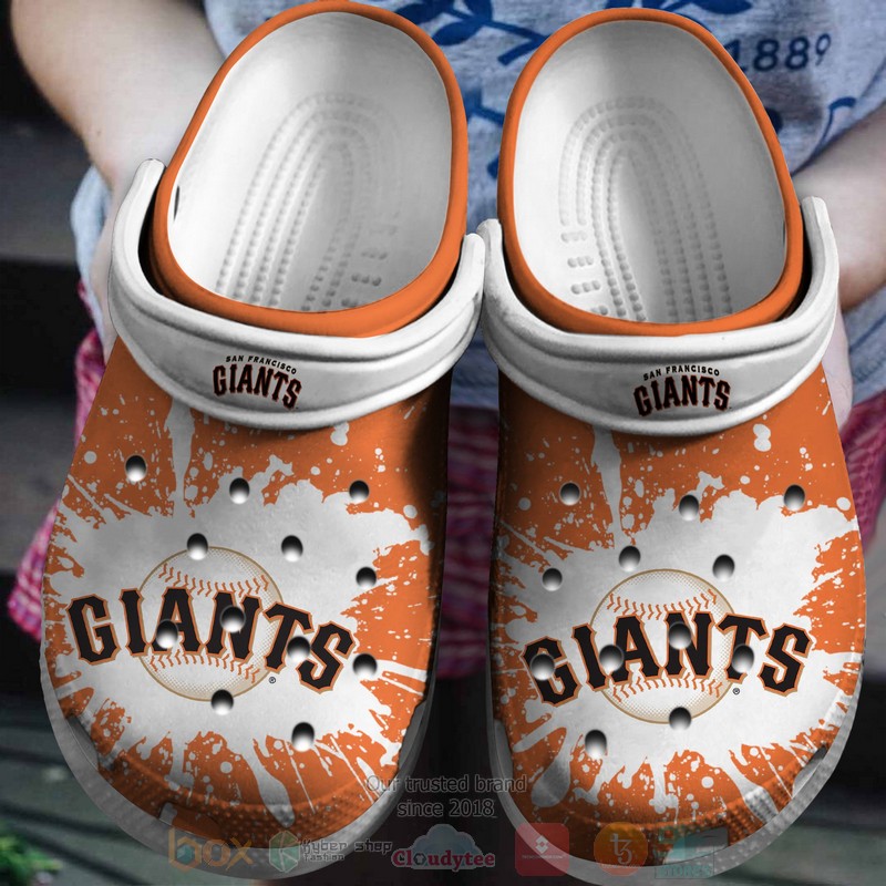MLB_San_Francisco_Giants_Orange-White_Crocband_Crocs_Clog_Shoes