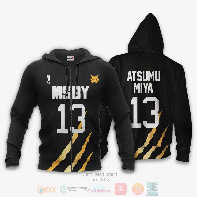 MSBY_Atsumu_Miya_Uniform_Number_13_Haikyuu_Anime_3D_Hoodie_Shirt
