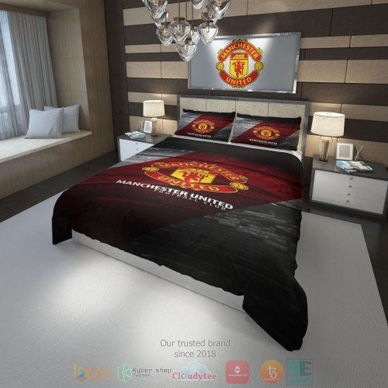 Manchester_United_FC_Football_Club_red_grey_Bedding_Set