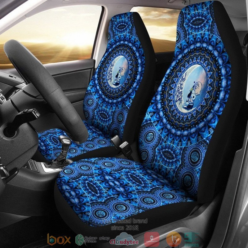 Mandala_Love_Snoopy_Blue_Pattern_Car_Seat_Covers