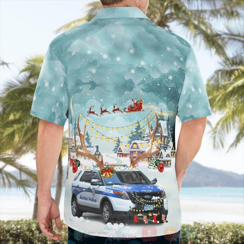 Massachusetts_Boston_Police_Department_Ford_Police_Interceptor_Utility_Christmas_Hawaiian_Shirt_1