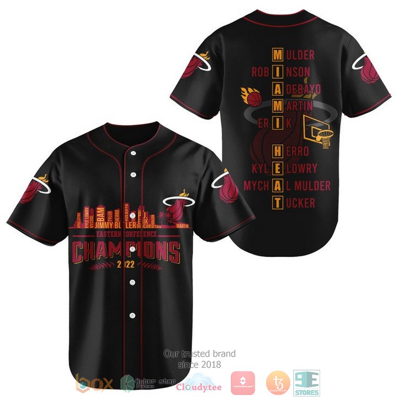 Miami_Heat_Players_name_Black_Baseball_Jersey