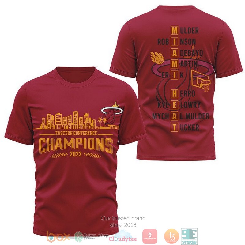 Miami_Heat_Players_name_Eastern_Conference_Champions_2022_3D_shirt_Hoodie