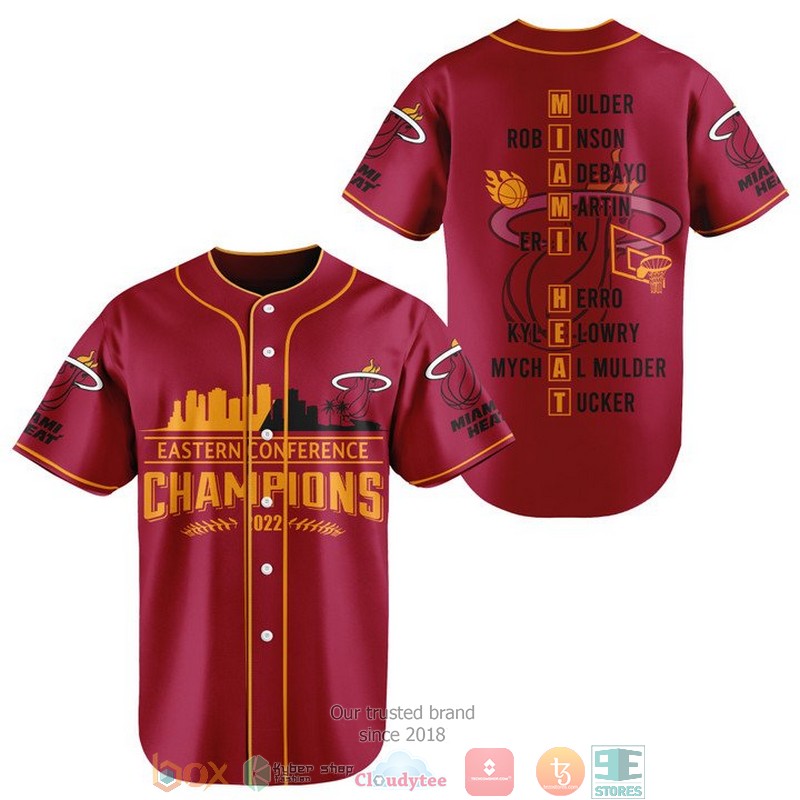 Miami_Heat_Players_name_Eastern_Conference_Champions_2022_Baseball_Jersey