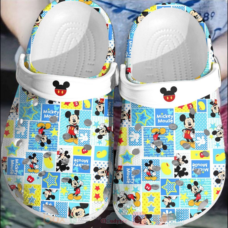 Mickey_Mouse_Blue-White_Crocband_Crocs_Clog_Shoes