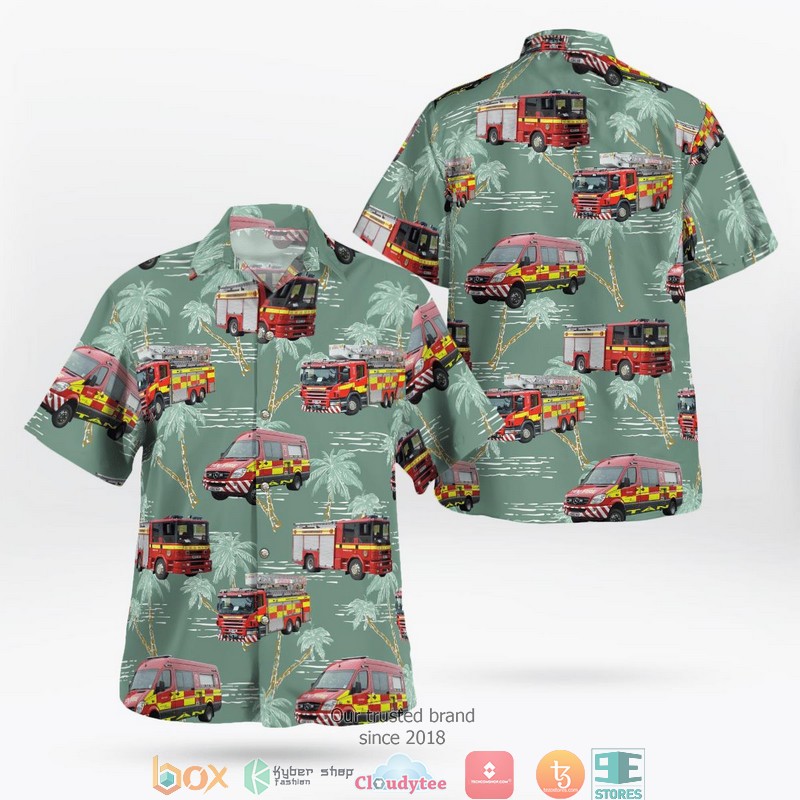 Mid__West_Wales_Wales_United_Kingdom_Mid_And_West_Wales_Fire_And_Rescue_Service_Hawaii_3D_Shirt