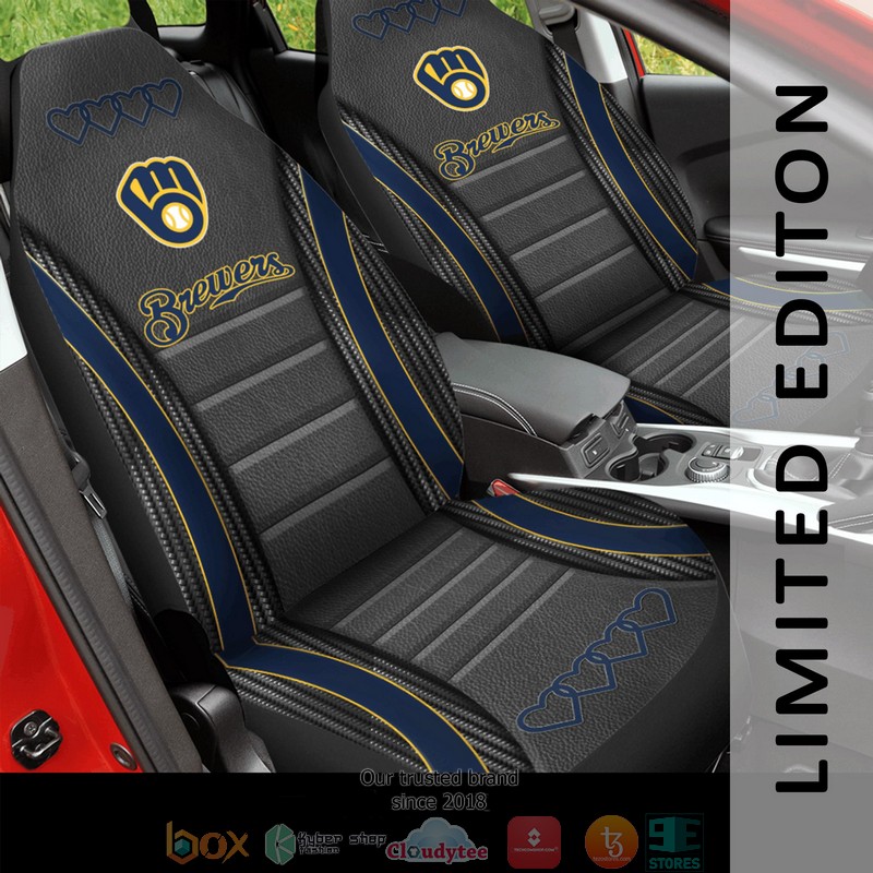Milwaukee_Brewers_Navy_Grey_Car_Seat_Covers