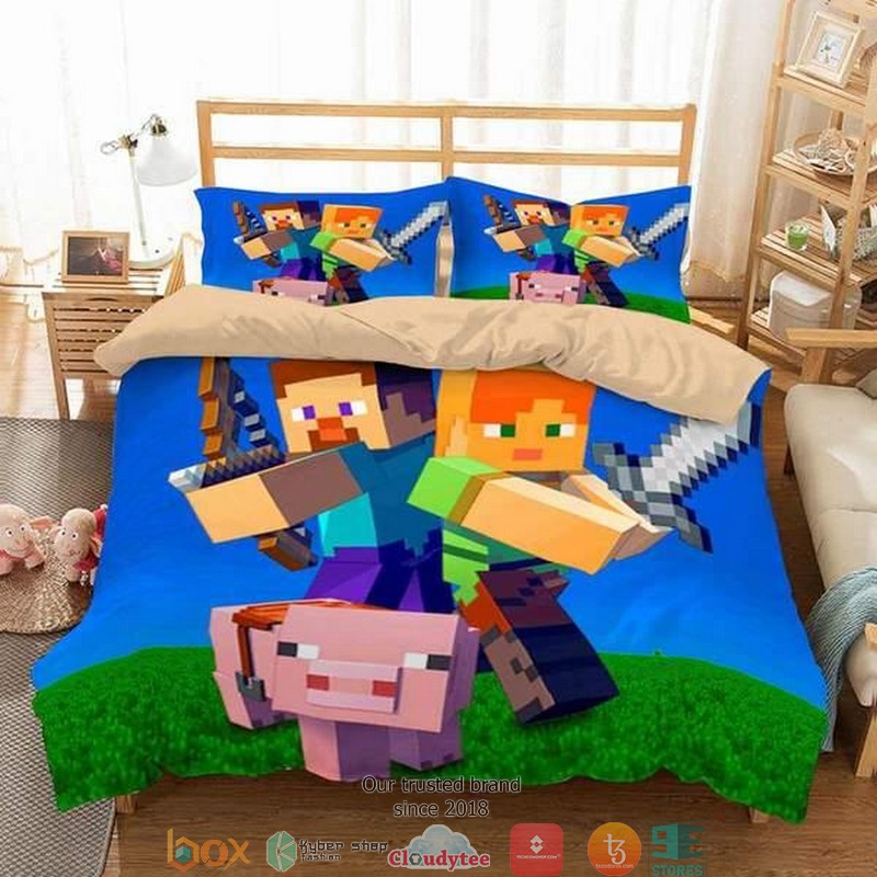 Minecraft_Duvet_Blue_Cover_Bedroom_Set