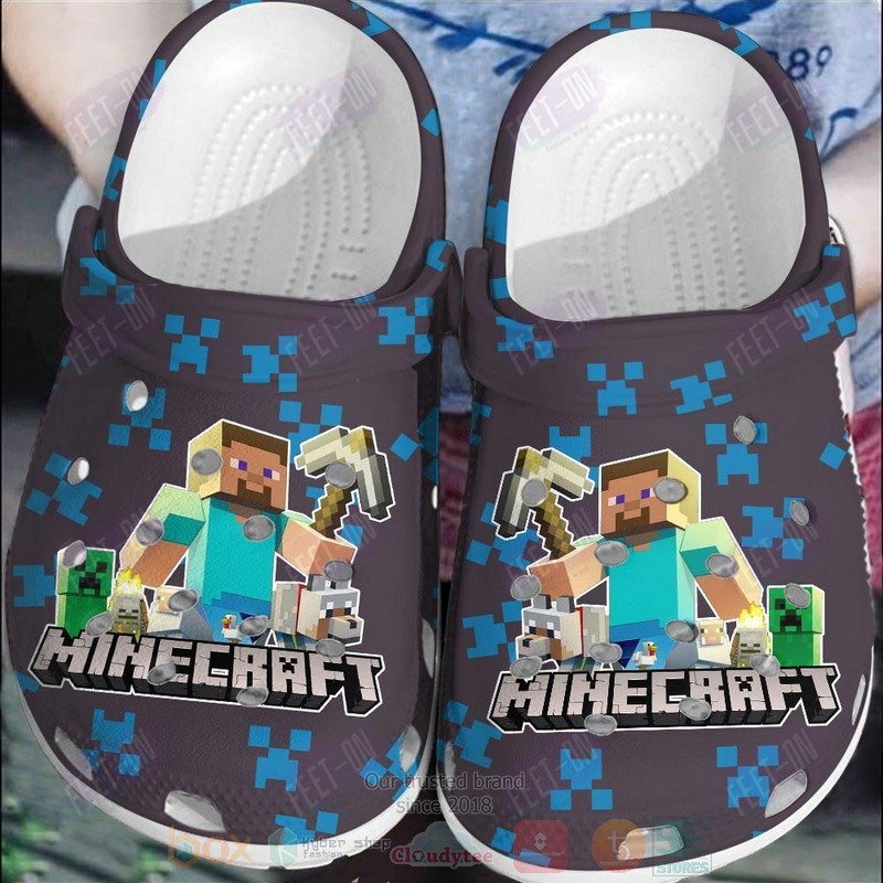 Minecraft_Grey_Crocband_Crocs_Clog_Shoes