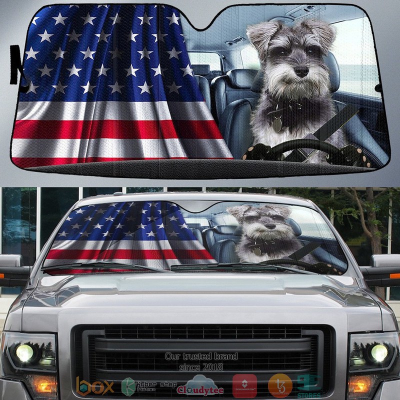 Miniature_Schnauzer_And_American_Flag_Independent_Day_Car_Sunshade