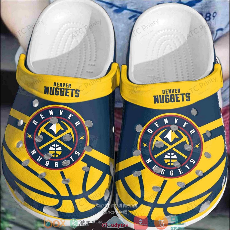 NBA_Denver_Nuggets_Yellow_Navy_Crocband_Clogs