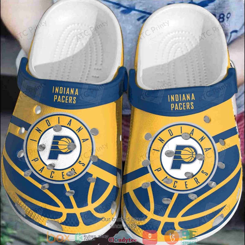 NBA_Indiana_Pacers_Yellow_Navy_Crocband_Clogs