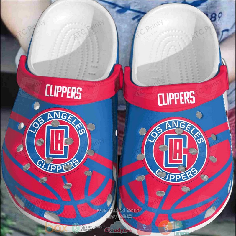 NBA_Los_Angeles_Clippers_Red-Blue_Crocband_Crocs_Clog_Shoes
