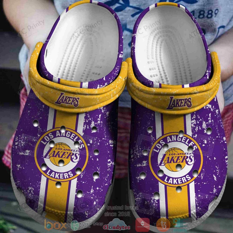 NBA_Los_Angeles_Lakers_Yellow-Purple_Crocband_Crocs_Clog_Shoes