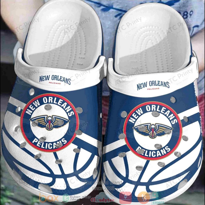 NBA_New_Orleans_Pelicans_Blue-White_Crocband_Crocs_Clog_Shoes