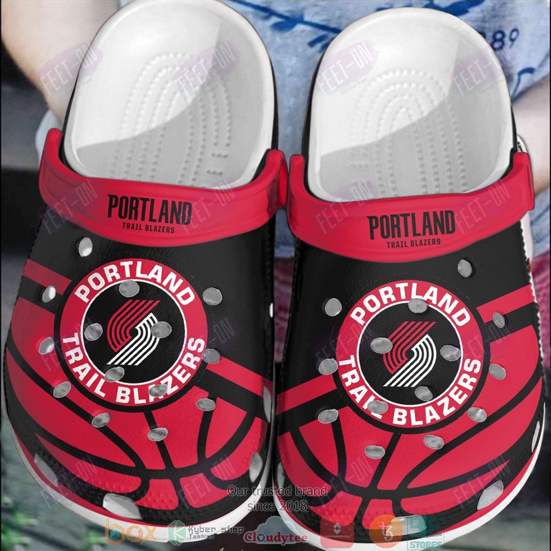 NBA_Portland_Trail_Blazers_Red-Black_Crocband_Crocs_Clog_Shoes