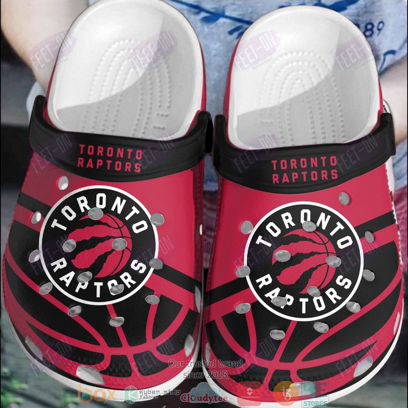 NBA_Toronto_Raptors_Black-Red_Crocband_Crocs_Clog_Shoes
