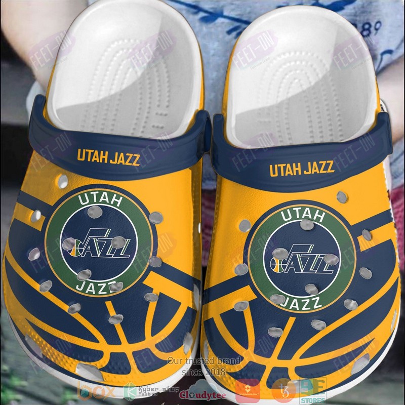 NBA_Utah_Jazz_Orange-Navy_Crocband_Crocs_Clog_Shoes