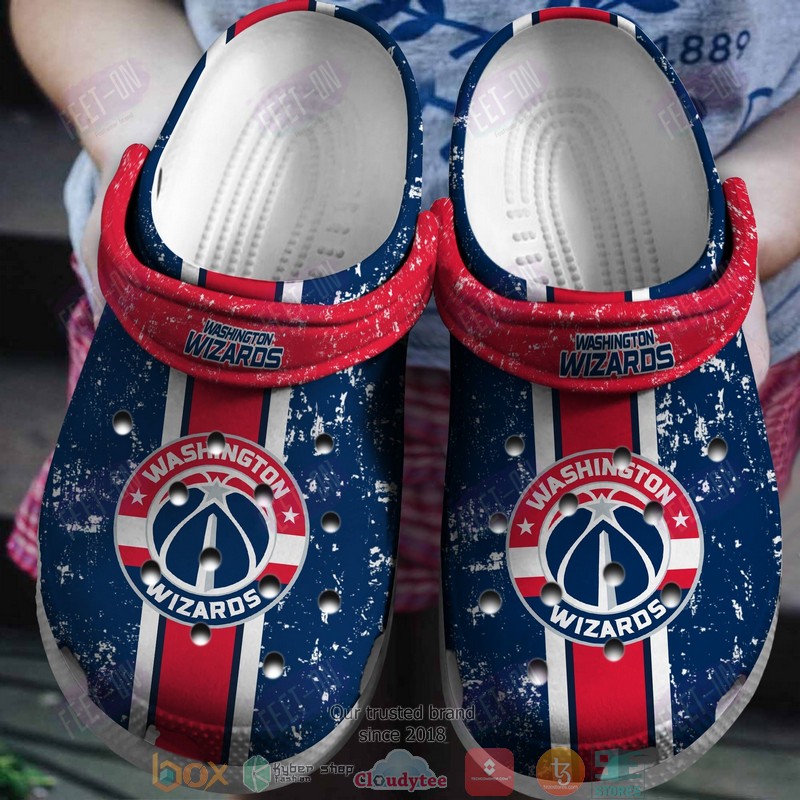 NBA_Washington_Wizards_Navy-Red_Crocband_Crocs_Clog_Shoes