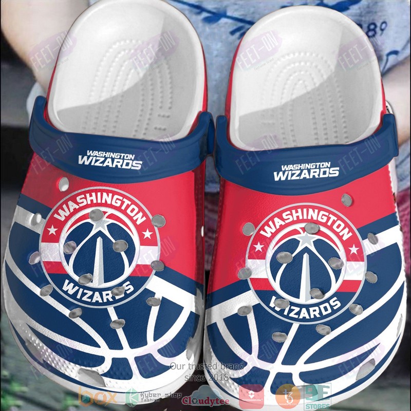 NBA_Washington_Wizards_Red-Blue_Crocband_Crocs_Clog_Shoes