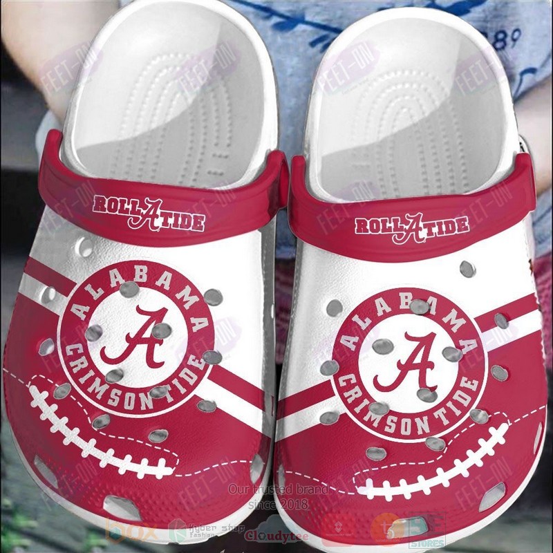 NCAA_Alabama_Crimson_Tide_Red-White_Crocband_Crocs_Clog_Shoes