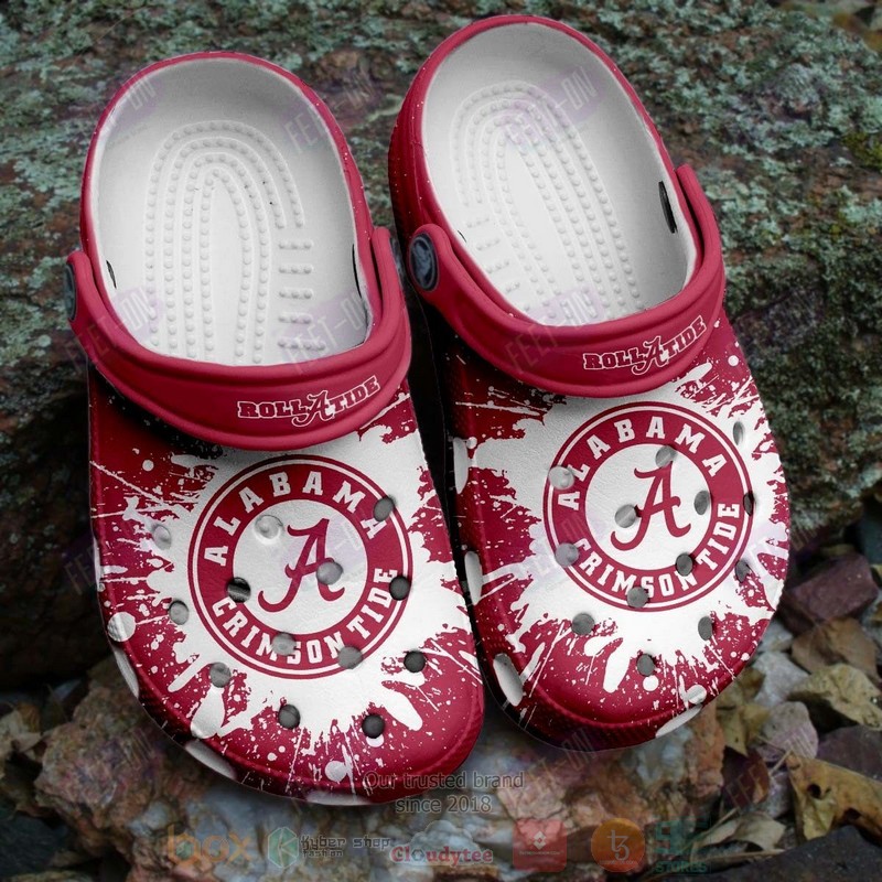 NCAA_Alabama_Crimson_Tide_White-Red_Crocband_Crocs_Clog_Shoes