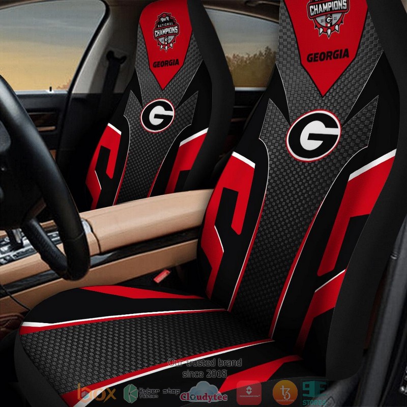NCAA_Georgia_Bulldogs_Champion_Black_Car_Seat_Covers