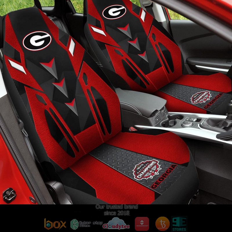 NCAA_Georgia_Bulldogs_Champion_Dark_Red_Car_Seat_Covers