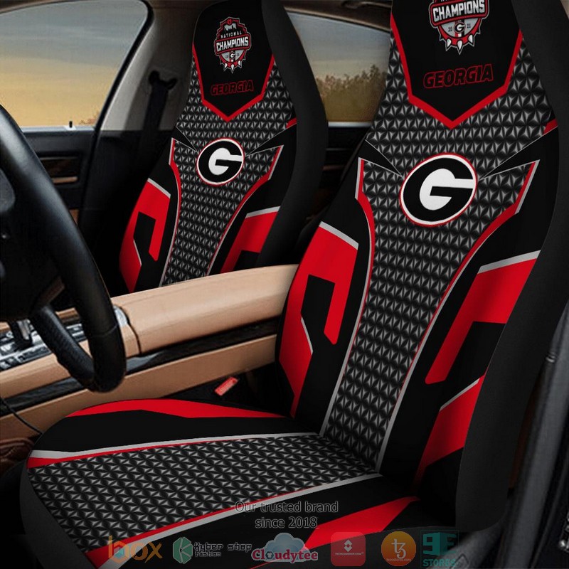 NCAA_Georgia_Bulldogs_Champion_Red_Black_Car_Seat_Covers