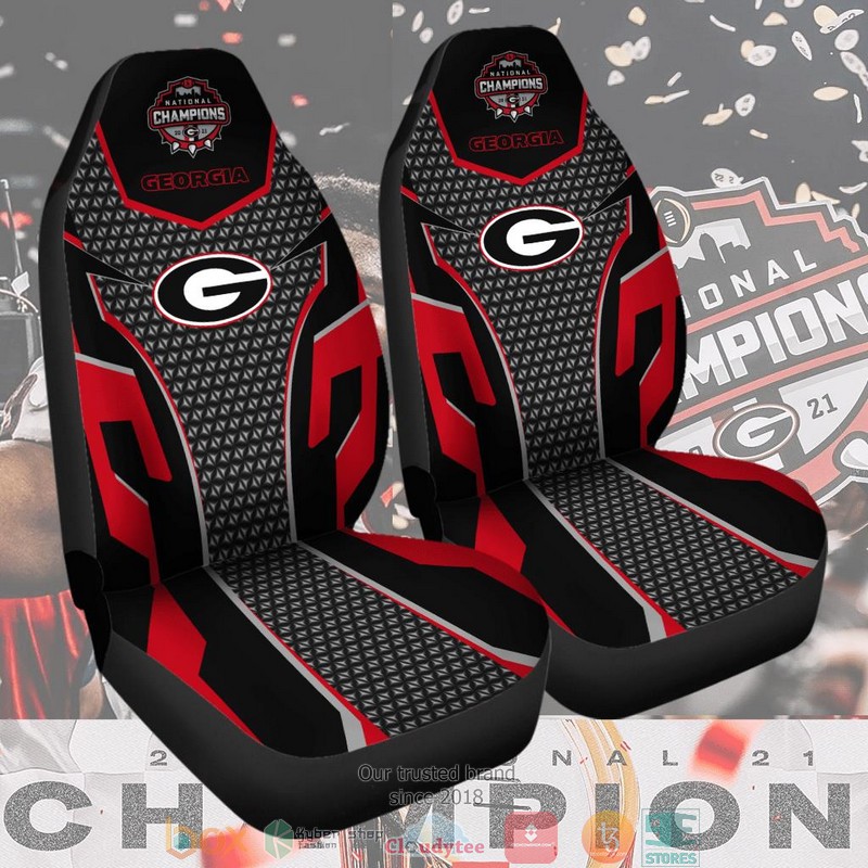 NCAA_Georgia_Bulldogs_Champion_Red_Black_Car_Seat_Covers_1
