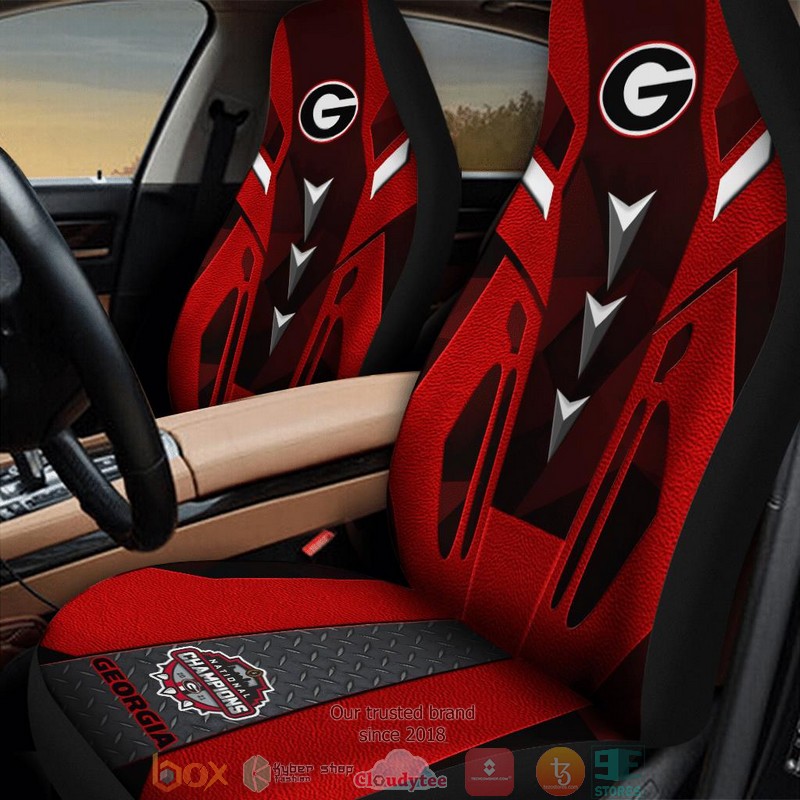 NCAA_Georgia_Bulldogs_Champion_Red_and_Black_Car_Seat_Covers_1