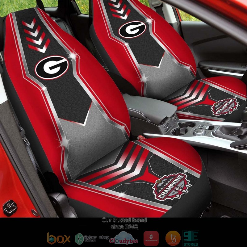 NCAA_Georgia_Bulldogs_Champion_red_Grey_Car_Seat_Covers