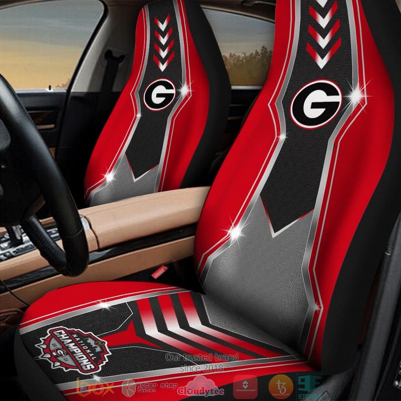 NCAA_Georgia_Bulldogs_Champion_red_Grey_Car_Seat_Covers_1