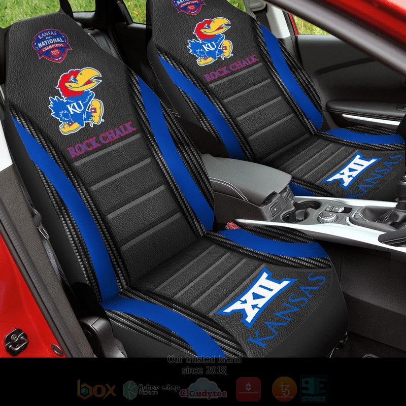 NCAA_Kansas_Jayhawks_Rock_Chalk_Black_Car_Seat_Cover