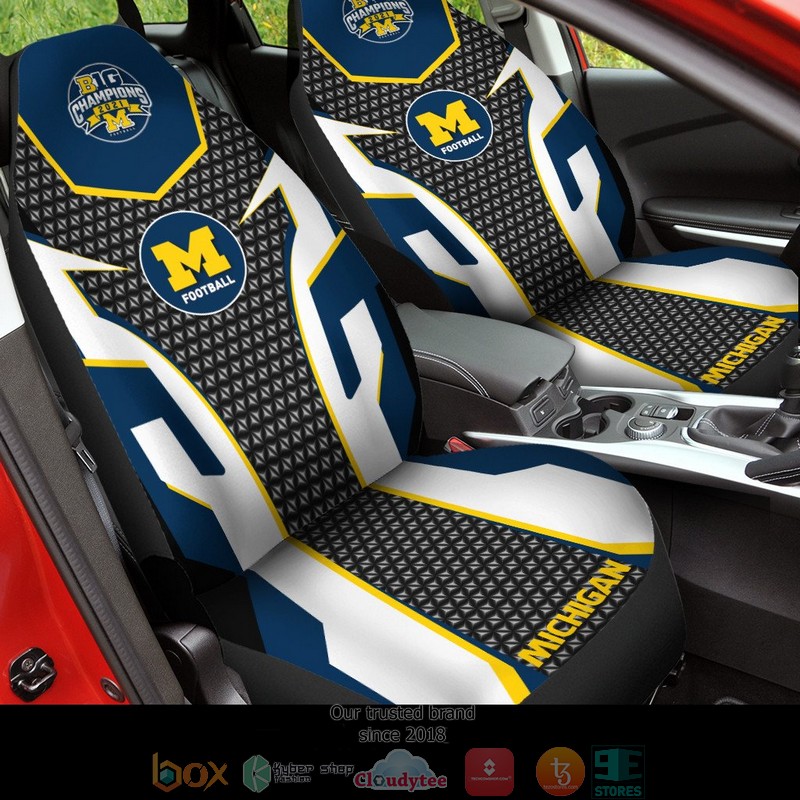 NCAA_Michigan_Wolverines_Big10_Champion_Navy_Car_Seat_Covers