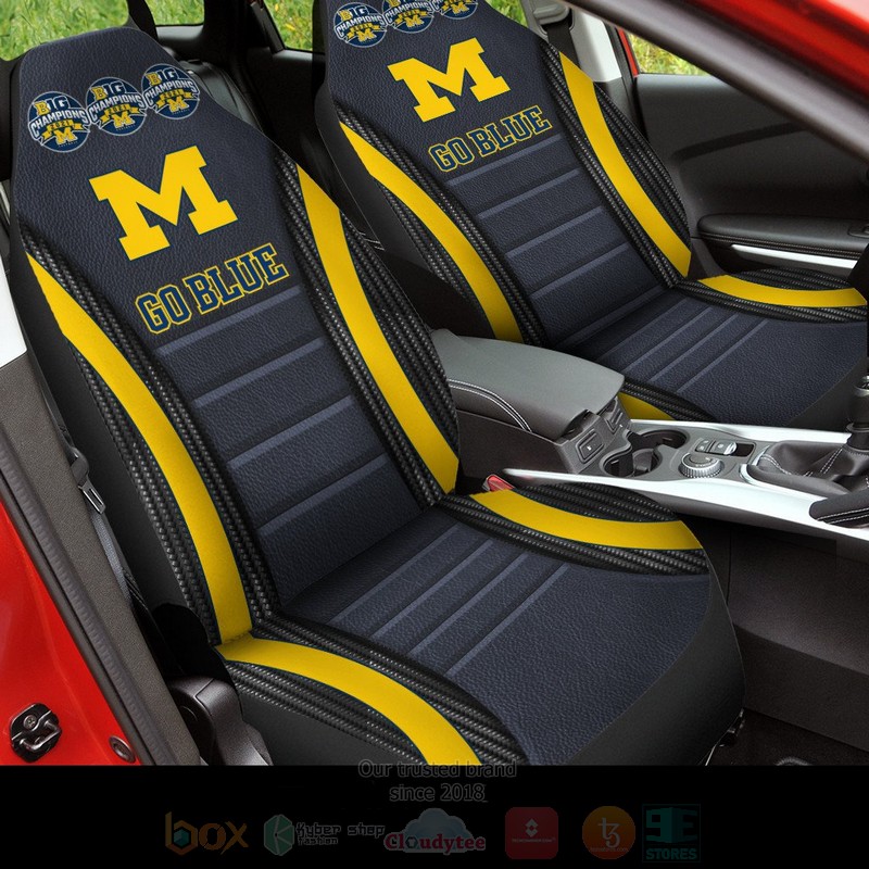NCAA_Michigan_Wolverines_Go_Blue_Custom_Car_Seat_Cover