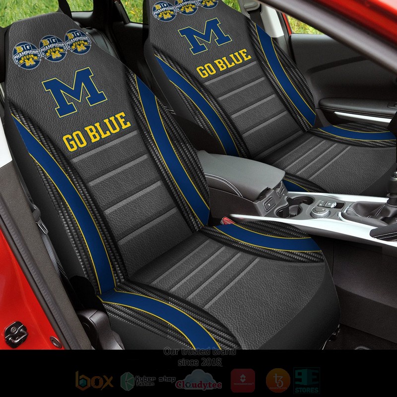 NCAA_Michigan_Wolverines_Go_Blue_Custom_Greys_Car_Seat_Cover