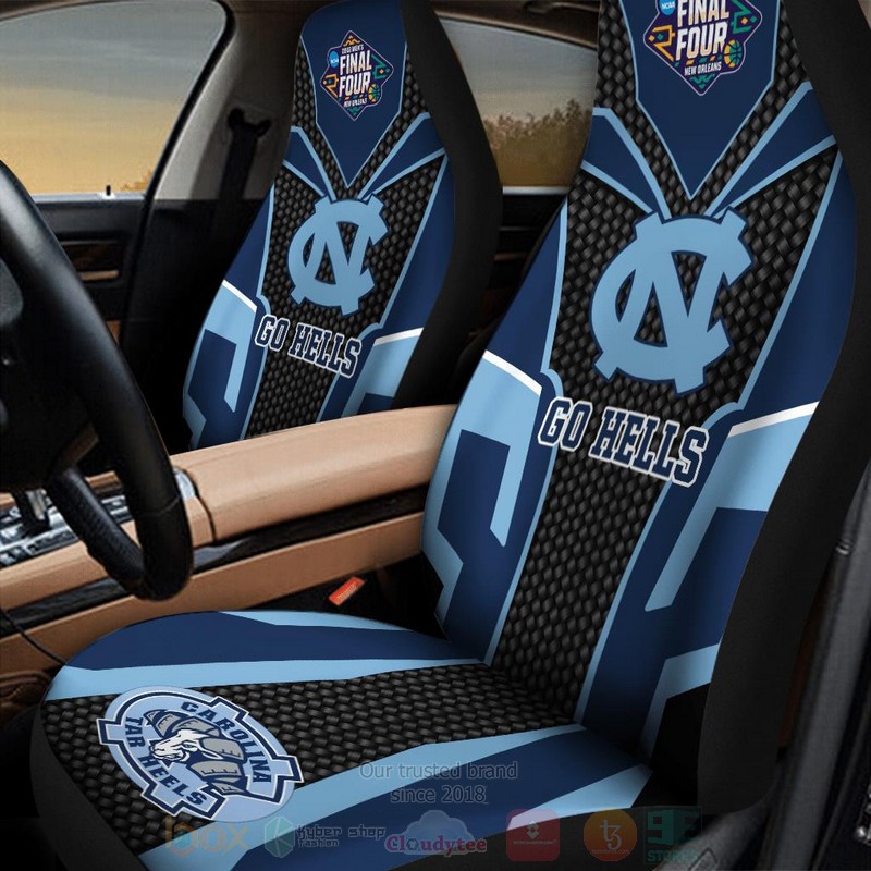 NCAA_North_Carolina_Tar_Heels_Go_Hells_Black-Light_Blue_Car_Seat_Cover_1