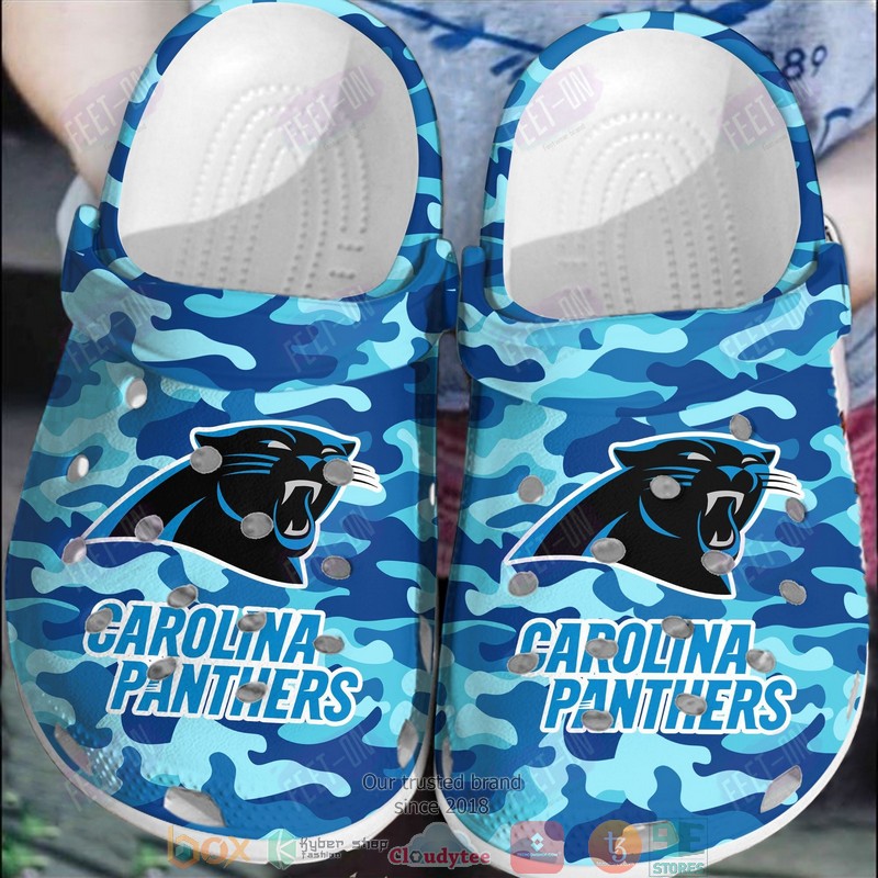 NFL_Carolina_Panthers_Blue_Navy_camo_Crocband_Clogs