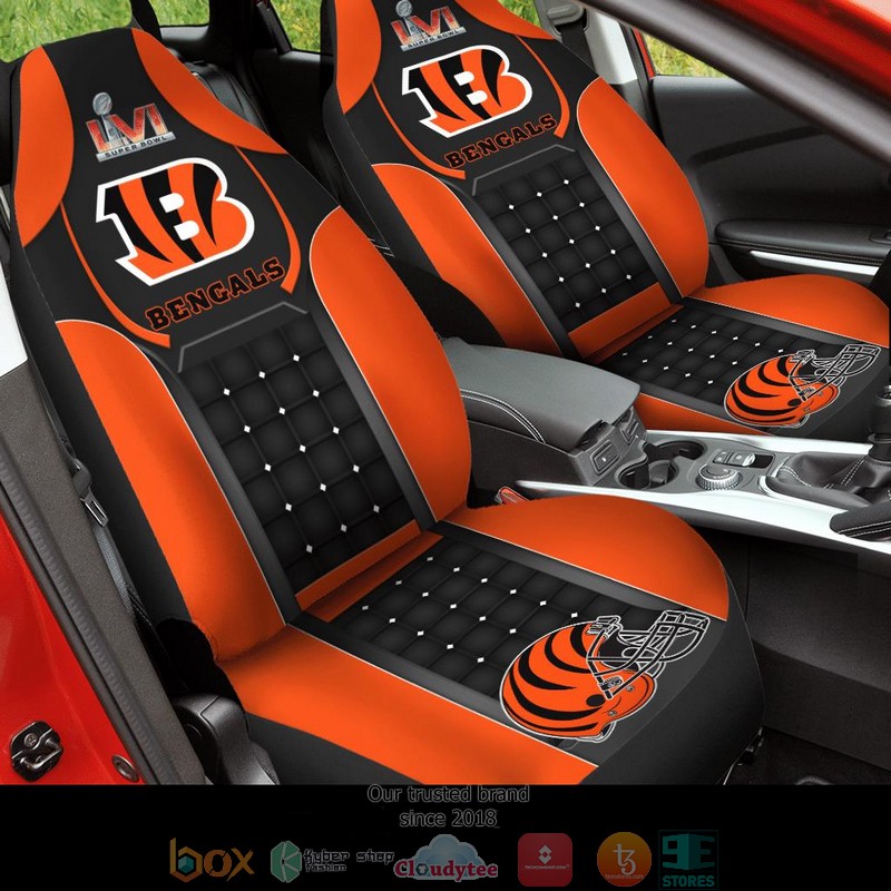 NFL_Cincinnati_Bengals_Super_Bowl_LVI_2022_black_and_orange_Car_Seat_Covers_1
