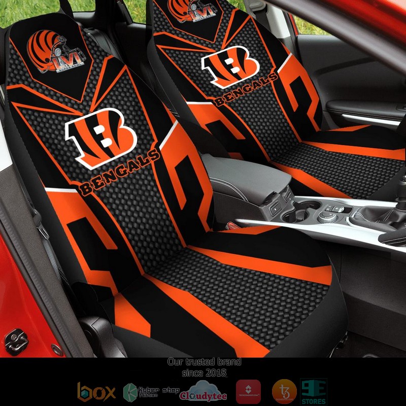 NFL_Cincinnati_Bengals_Super_Bowl_LVI_2022_black_orange_Car_Seat_Covers