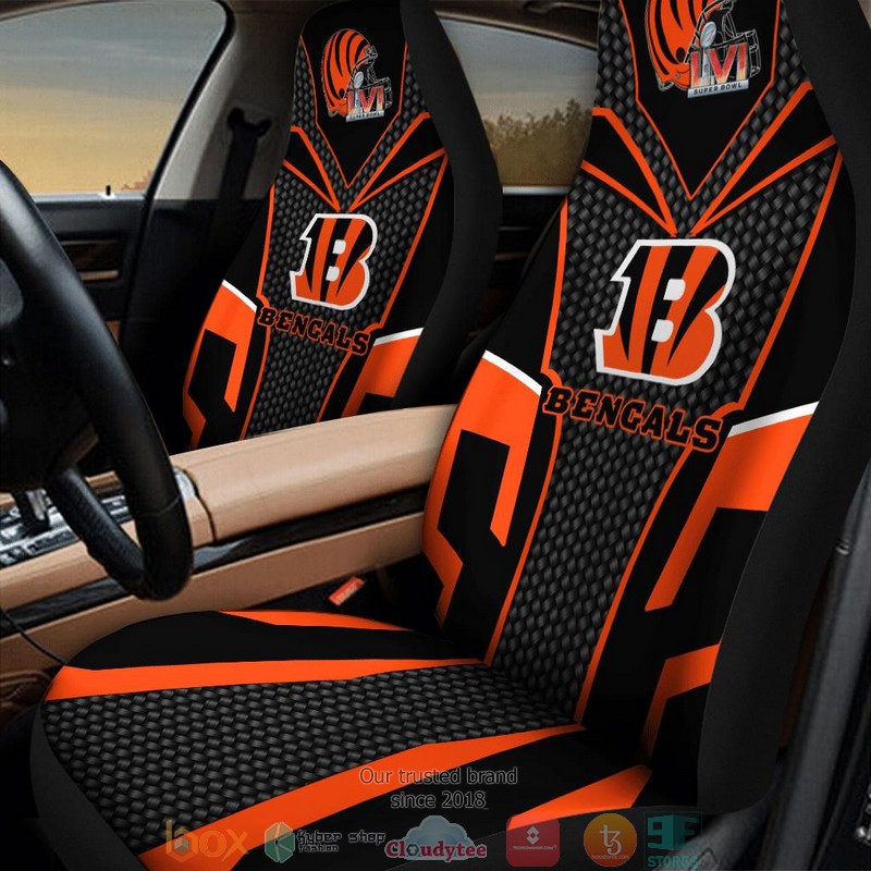 NFL_Cincinnati_Bengals_Super_Bowl_LVI_2022_black_orange_Car_Seat_Covers_1
