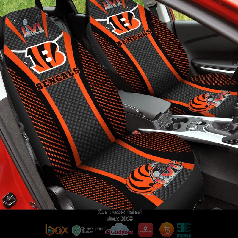 NFL_Cincinnati_Bengals_Super_Bowl_LVI_2022_orange_black_Car_Seat_Covers