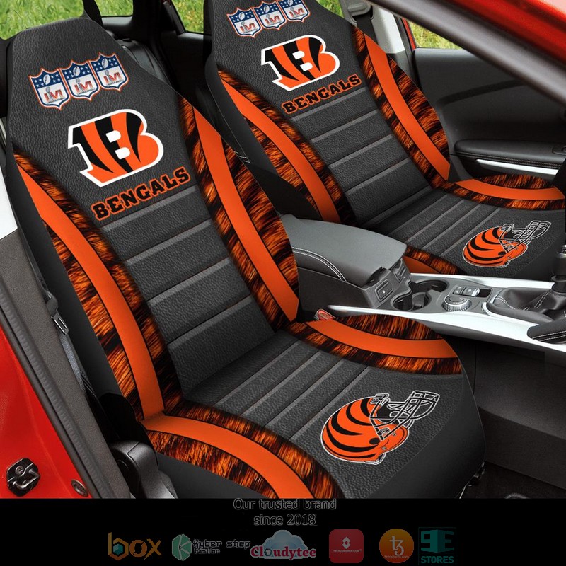 NFL_Cincinnati_Bengals_Super_Bowl_LVI_2022_orange_fur_Car_Seat_Covers