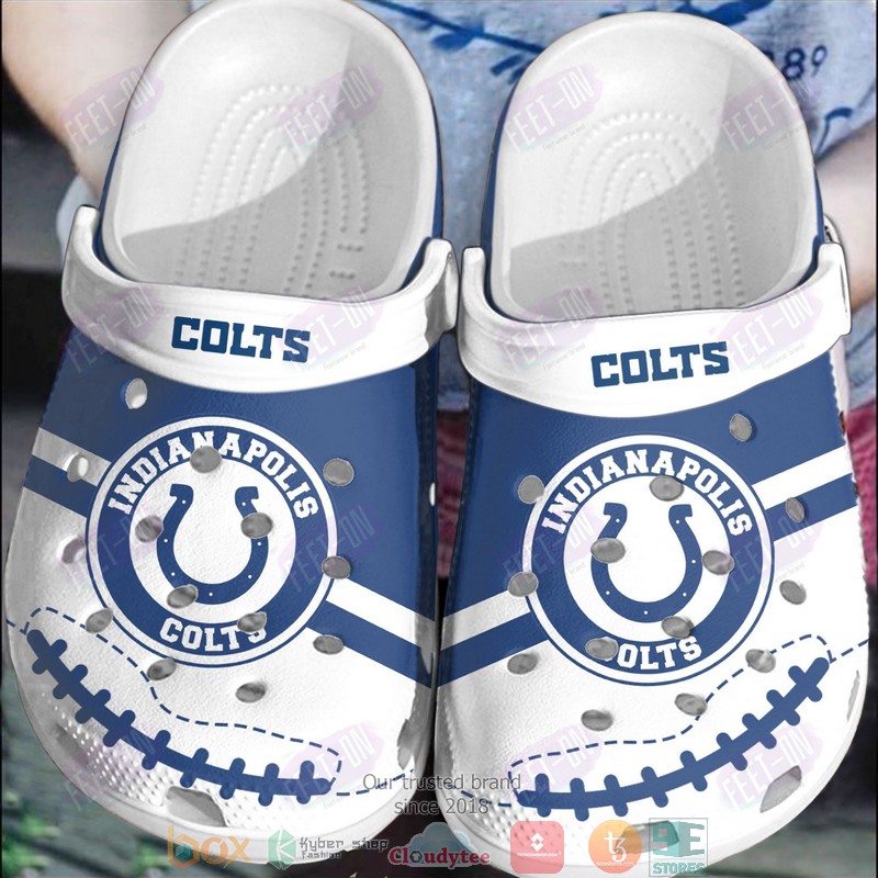 NFL_Indianapolis_Colts_Navy_and_White_Crocband_Clogs