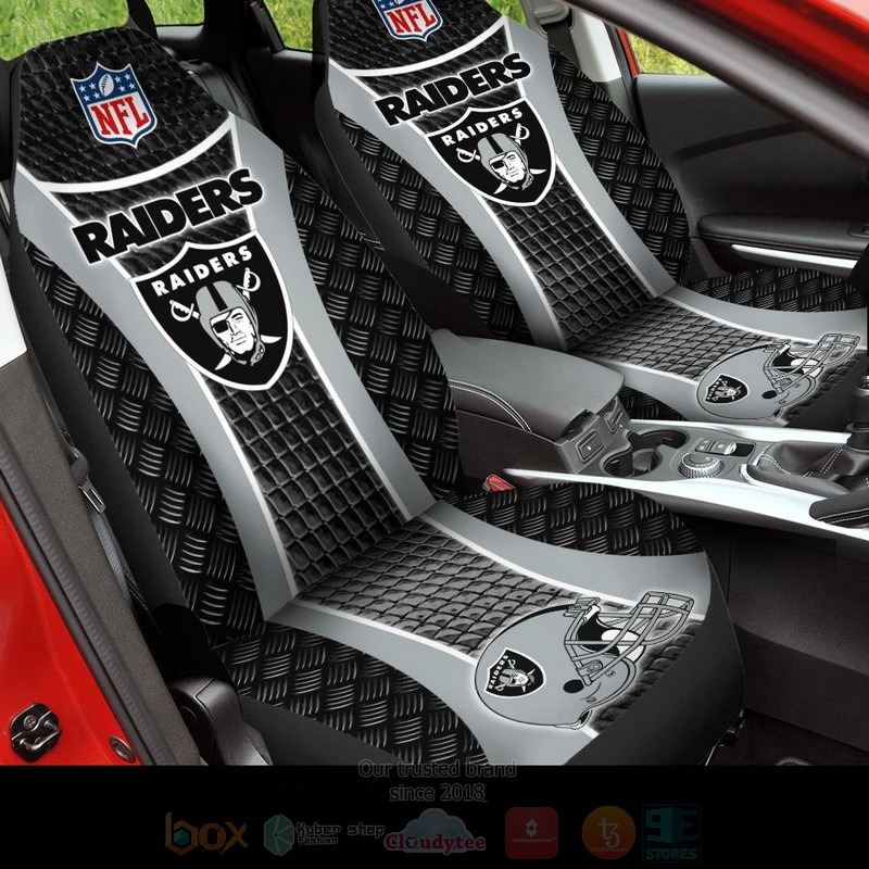 NFL_Las_Vegas_Raiders_Black-Grey_Car_Seat_Cover