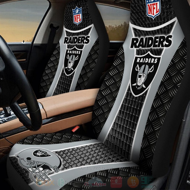 NFL_Las_Vegas_Raiders_Black-Grey_Car_Seat_Cover_1