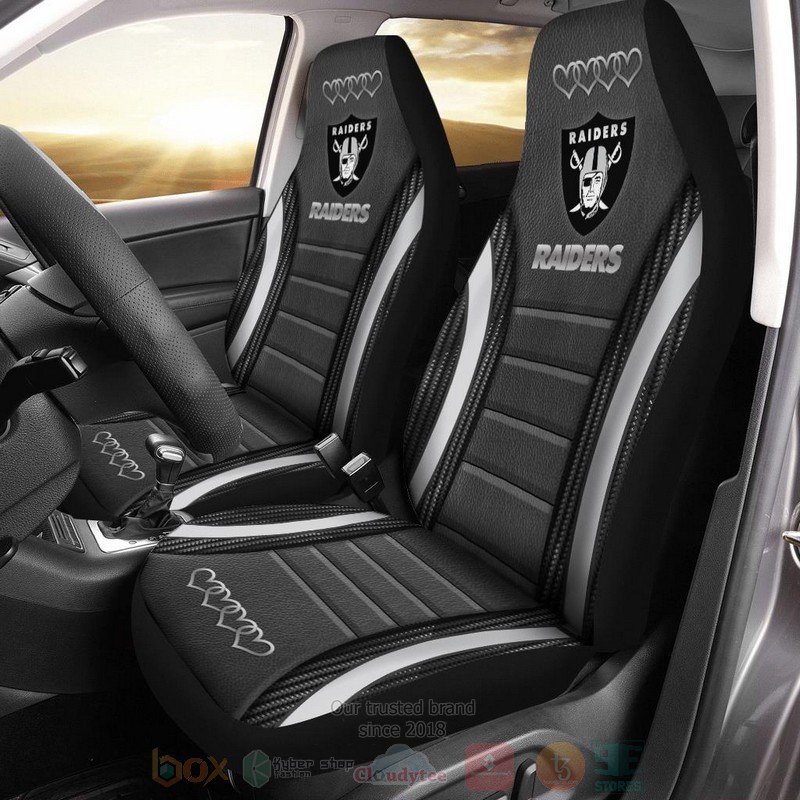 NFL_Las_Vegas_Raiders_Black_Color_Car_Seat_Cover_1