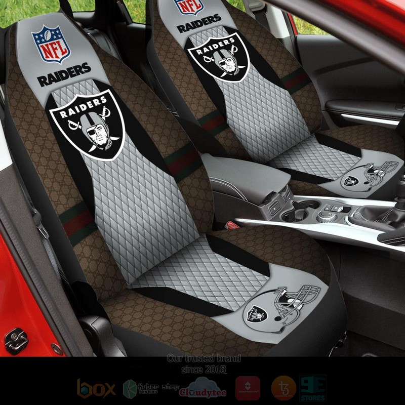NFL_Las_Vegas_Raiders_Brown-Grey_Car_Seat_Cover