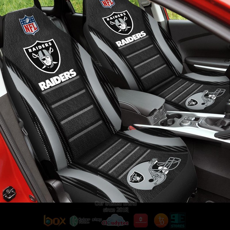 NFL_Las_Vegas_Raiders_Grey-Black_Car_Seat_Cover